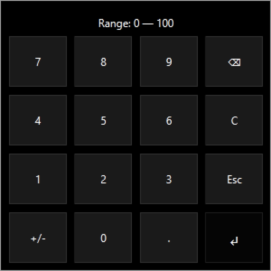 Enable nighttime mode to see a dark keypad with light characters.