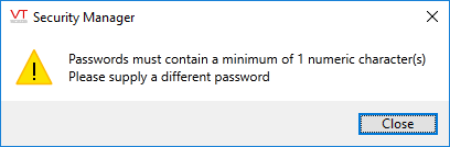 Password must contain...