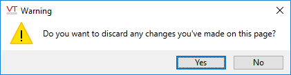 Unsaved changes warning dialog